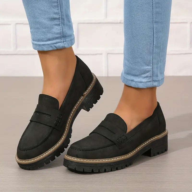 Sara - Platform Penny Loafers
