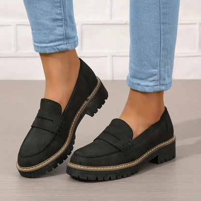 Sara - Platform Penny Loafers