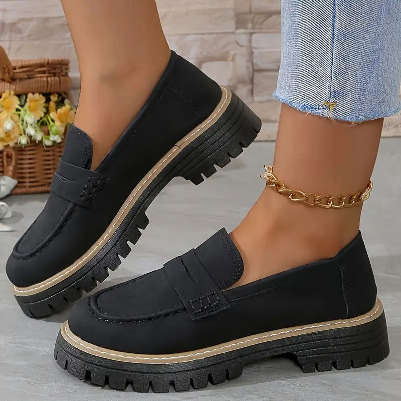Sara - Platform Penny Loafers