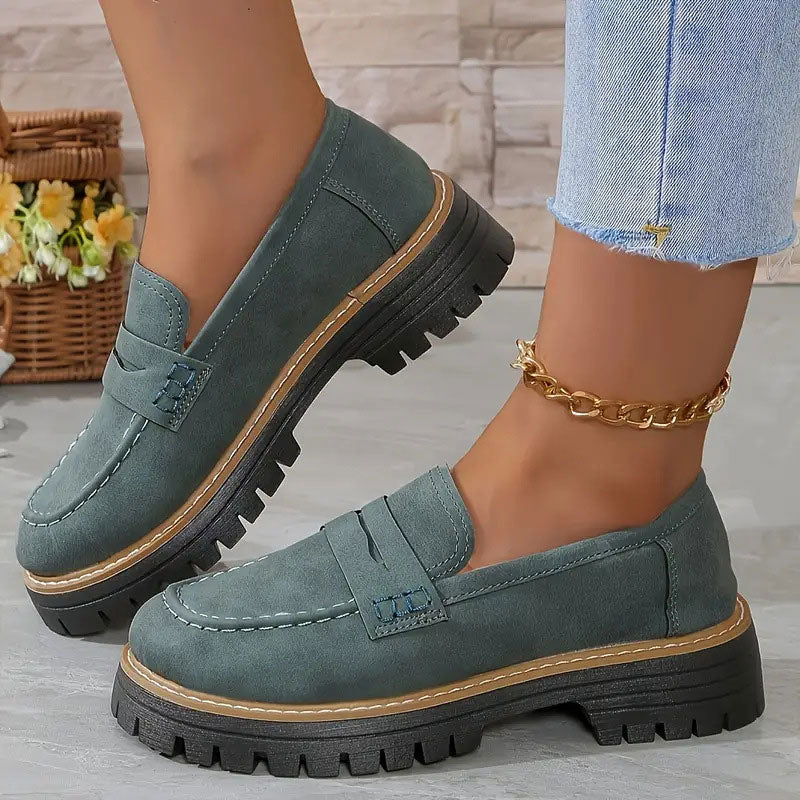 Sara - Platform Penny Loafers